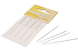 The Beadsmith Big Eye Beading Needles, 2.125 inches, 4 per Card, Sharp Points, Use for General Sewing, Weaving and Embroidery, Very Easy to Thread