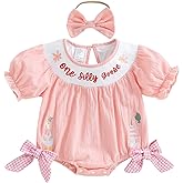 Socutebabe My First 1st Birthday Outfit Baby Girl 1 Year Old Clothes One Silly Goose Bubble Romper Onesie Fall Winter Clothes