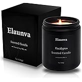 Elaunva Eucalyptus Scented Candle 7oz (200g), Natural Soy Wax Aromatherapy, Spring Fresh Home Scent, Stress Relief, Spring Easter Home Decor Gift for Men and Women