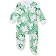 Burt's Bees Baby Boys' Organic Cotton Loose Fit Sleep and Play One-Piece Zip Front Footed Pajamas
