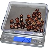 CoastLine Digital Pro Pocket Kitchen Scale Or Pocket Jewelry Scale with Back-Lit LCD Display | A Perfect Pour-Over Coffee Sca