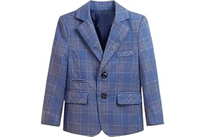 SOBRISAH Little and Big Boy's Formal Blazers Casual Button Suit Jackets Dress School Sport Coats
