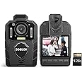 BOBLOV KJ25 128GB Body Camera, 3000mAh with 10-13Hrs Recording, Affordable Body Cam with Night Vision, External TF Card with Exchange for Hiking, Delivery, Law Enforcement(128GB)
