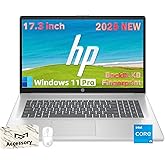 HP 17.3 Laptop Computer for Business - Windows 11 Pro, Intel 10-Core i5 1334U (Up to 4.6 GHz), 17.3" FHD+ 250 BrightView nits, Fast Charge, Backlit KB, Fingerprint, Numeric Pad (16GB RAM | 512GB SSD)