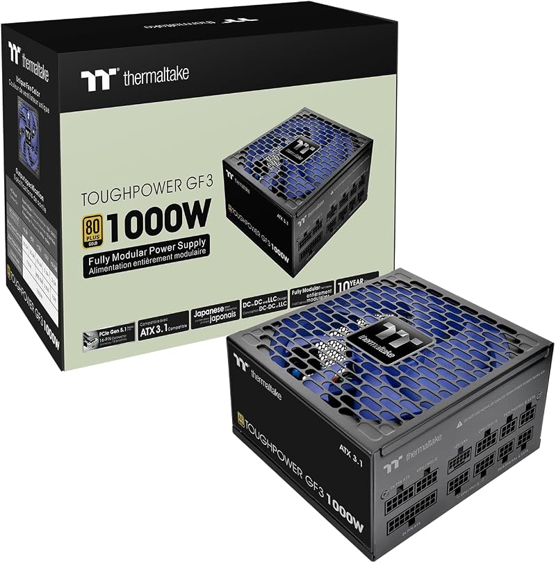 Thermaltake Toughpower GF3 1000W 80+ Gold ATX 3.0 PCIe 5.0 PSU RTX 40 Series