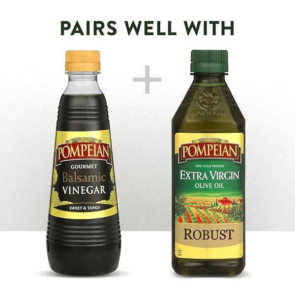 POMPEIAN GOURMET BALSAMIC VINEGAR – 16 FL OZ, 473 ML – VINEGAR FOR COOKING – SWEET AND TANGY FLAVOR FOR SALAD DRESSINGS, MARINADES, AND SAUCES