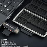 JJC 25-Slot Water-Resistant Memory Card Case with USB 3.0 Reader view 6