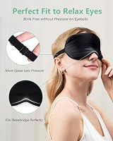 BeeVines Sleep Mask 2 Pack Mulberry Silk Eye Shades with Adjustable Strap view 3