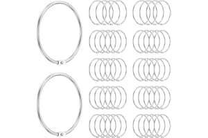 50 Pcs 3 Inch Binder Rings, Heavy Duty Nickel Plated Steel, Loose Leaf Binder Rings, Rings for Index Cards, Metal Rings for D