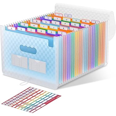 Carpeta De Archivos A4 De 24 Bolsillos Con Tapa Liwang Organizador De Documentos Clasificador De Archivos Expandible | En Línea