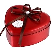 BESPORTBLE Heart Shaped Candy Tins, Heart Shaped Tins with Lids Cookie Containers Empty Tin Containers for Valentines Day Wedding Birthday Party