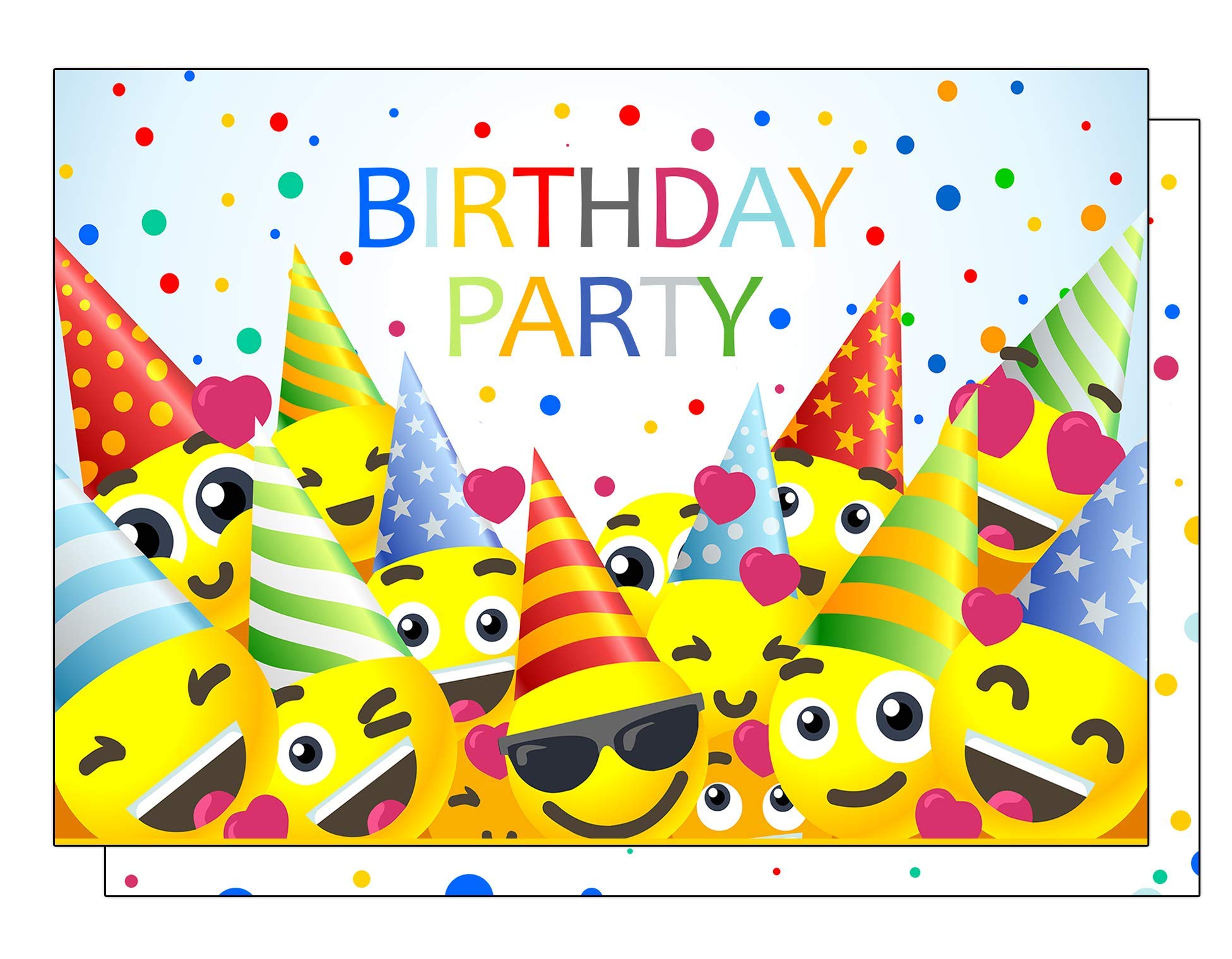 the lazy panda card company 20 Funny Smilies Birthday Invitations for Children or Smiley Enthusiasts (With Envelopes)