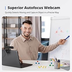 DEPSTECH DW40 4K Webcam, Dual Microphone Autofocus