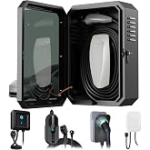 YONZEE Wall-Mounted EV Charger Protection Box &ndash; Weatherproof Charging Station Cover Case for Electric Vehicle Home Chargers, Compatible with Tesla, Standard Most EV Chargers