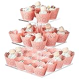 Boxalls Cupcake Stand, 3 Tier Square Acrylic