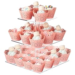 Boxalls Cupcake Stand, 3 Tier Square Acrylic
