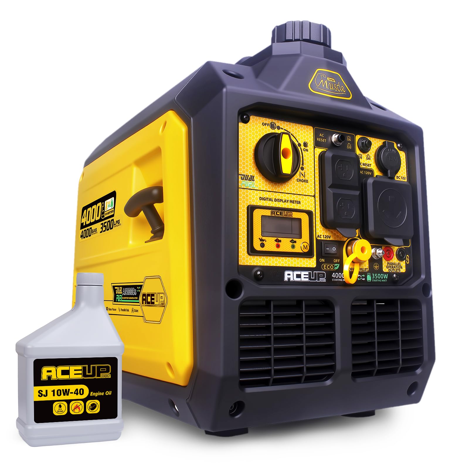Aceup Energy 4000 Watt Dual Fuel Inverter Generator