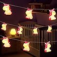 AceList Children's Room Cute Animal Pink Unicorn LED String Lights for Holiday Lights Wall Window Tree Decorative Lights Party Yard& Garden Kids Bedroom Living-Room Dorm Decor