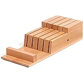 Made In Cookware - 9 Piece Knife Organizer - Italian Beechwood - Crafted in Italy