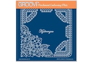 Clarity Stamps Linda's Hortensia & Lace Assiette carrée Groovi Format A5