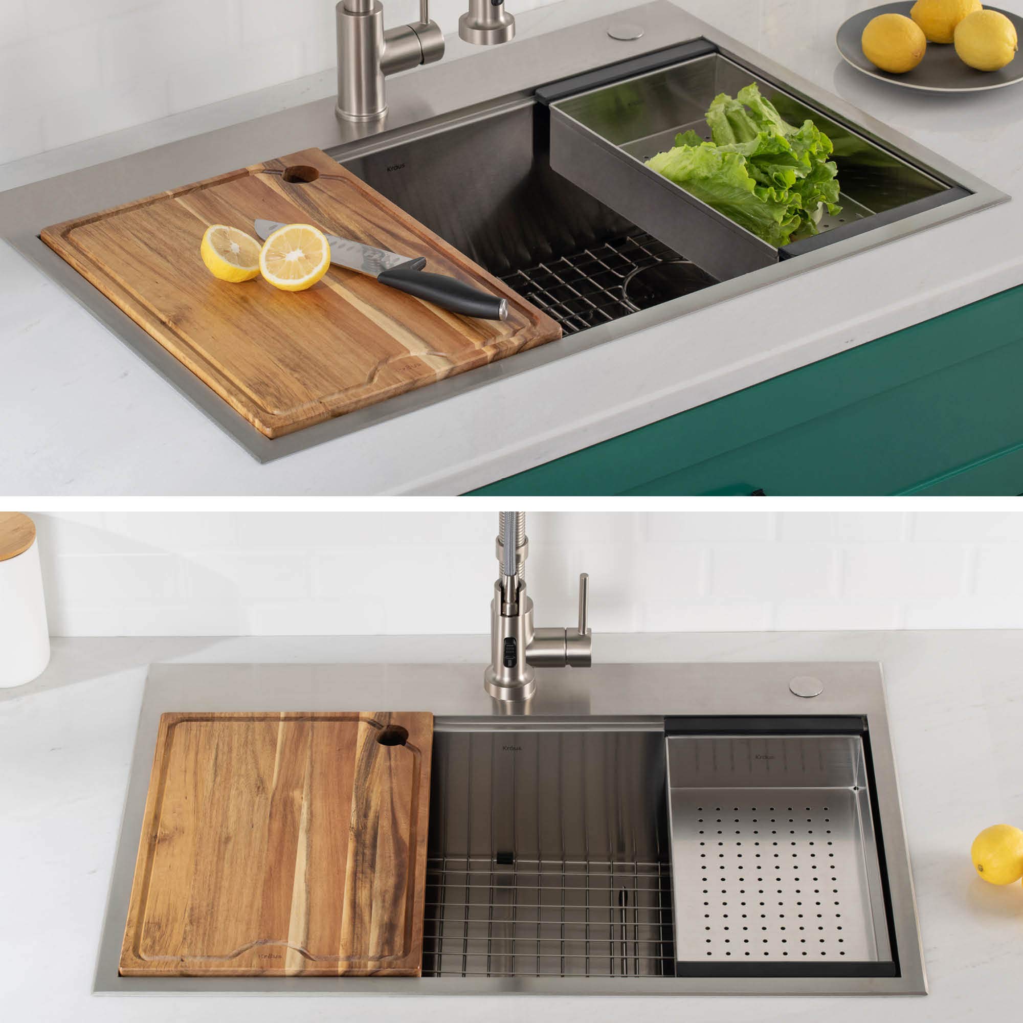 KRAUS Stainless Steel Colander for Workstation Kitchen Sink, CS-6