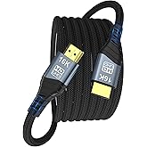 8K 10K 16K HDMI2.2 Cable , 96Gbps Ultra High Speed HDMI2.2 Cable 16K@30Hz 10K120Hz 8K@60Hz 4K@240Hz Cord, HDCP 2.3 & HDR10 eARC for Compatible with PS5/Xbox /Roku TV/Gaming PC/Blu-ra (HDMI2.2 16K 3M)