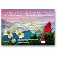 Amazon.com : SIXNEW NORTH CAROLINA MAP postcard set of 20 identical postcards. NC state map post ...