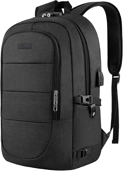 VSNOON Anti-Theft Laptop Backpack 18.4 Inch USB Port Water Resistant Black