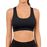 AegisChic Yoga Sports Seamless Bras for Women Longline Tank Top with Built-in Gym Workout Racerback Bra Tops