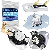 BlueStars 3387134 Cycling Thermostat 3392519 Dryer Thermal Fuse | 3977393 Thermal Cut-off Switch 3977767 High-limit Thermostat Kit - For Whirlpool Kenmore Maytag Dryers