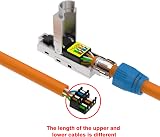 VCELINK Cat8 RJ45 Tool-Free Connector Shielded 40Gbps 2000MHz Cat7A Cat6A 2 Pack view 5