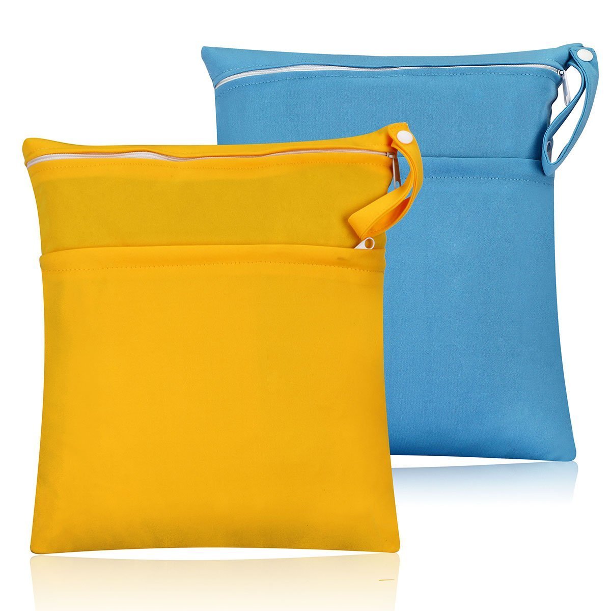 Wet Bags, Angel Love 2 Pack Baby Cloth Diaper Wet/Dry Bags