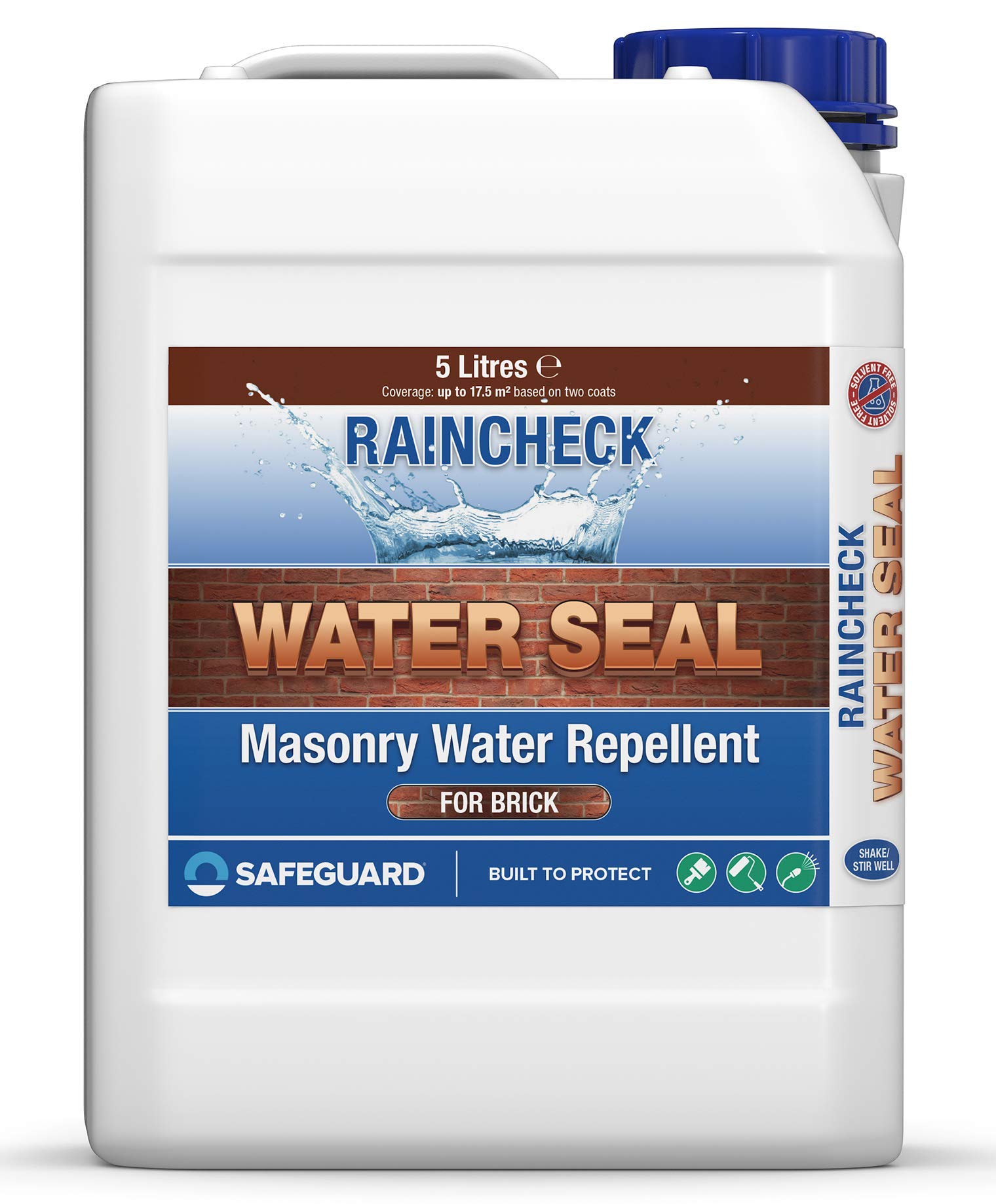 Raincheck Water Seal 5 Litre - Breathable, Clear Exterior Brick, Stone, Mortar & Concrete Sealer