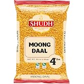 Shudh Moong Dal (Split Mung Beans Without Skin) Lentils 4lbs ~ All Natural | Vegan | Gluten Friendly | Non-Gmo