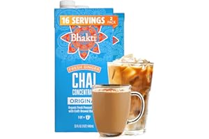 Bhakti Chai Tea Concentrate | Original, Organic Fresh Ginger, Black Tea, Sweetened, Spiced, Dairy-Free, Vegan (Pack of 2)