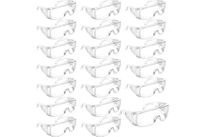 Queekay Safety Glasses over Eyeglasses Anti Dust Impact Scratch Safety Goggles for Men Women Nurses Workers Architect Lab