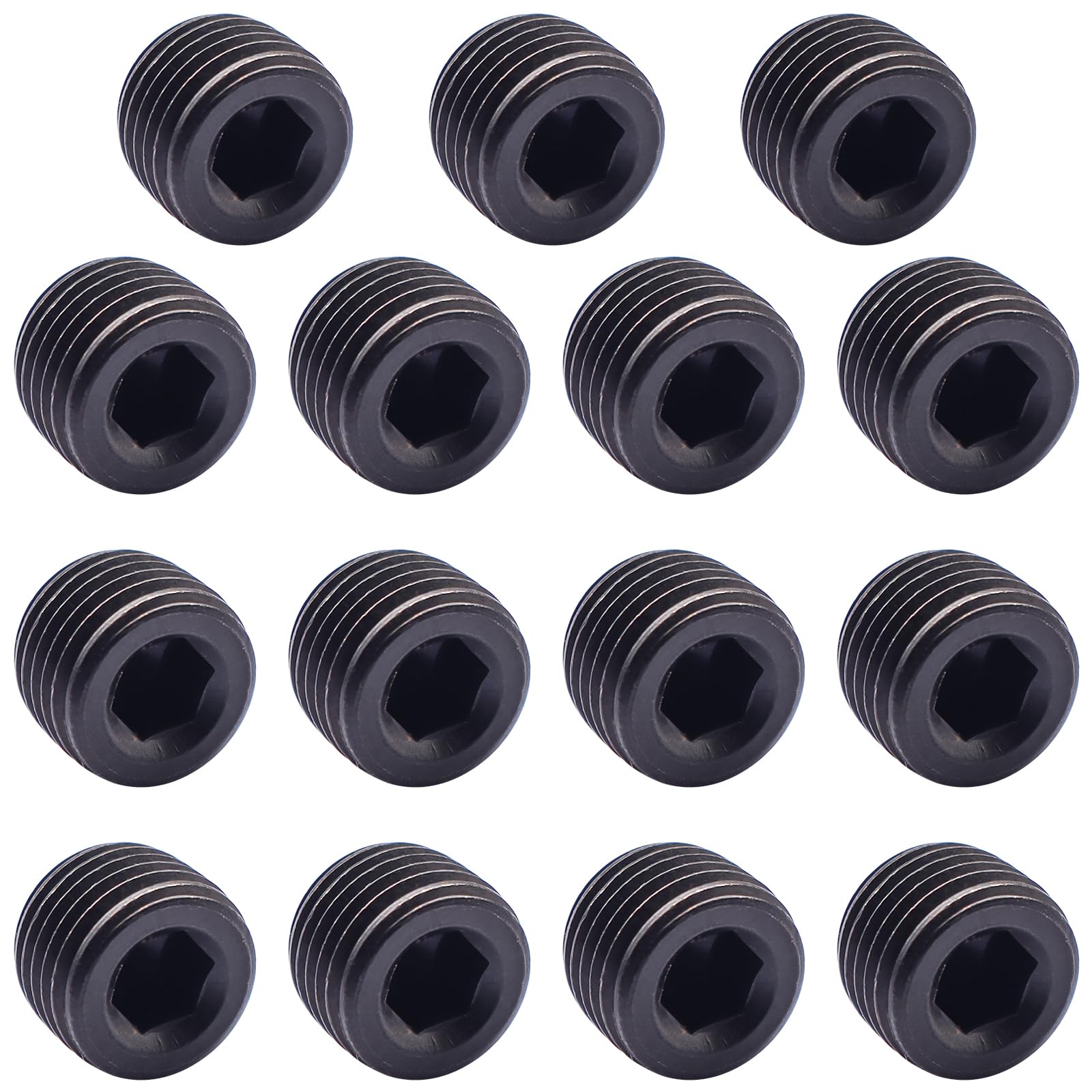 Photo 1 of Hmknana 15PCS 1/4"NPT Male Pipe Plug Fitting Black Carbon Steel Pipe Plug Set Internal Hex Thread Socket for Sealing Pipe Port H-083-15PCS
