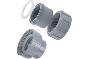 ZTTM 2 Pack PVC Connector with 2 Nut Heater Flange 006723F for Raypack Pool Heater Parts, 2 inches