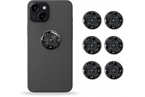 AURA SHIELD 6 Pcs Phone EMF Neutralizer Protection Stickers for Smart Phones Tablets Laptops Computer WiFi Printer TV Electronic Devices (Round)