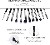 MSQ 12pc Eyeshadow Brush Set Professional Synthetic Bristles view 5