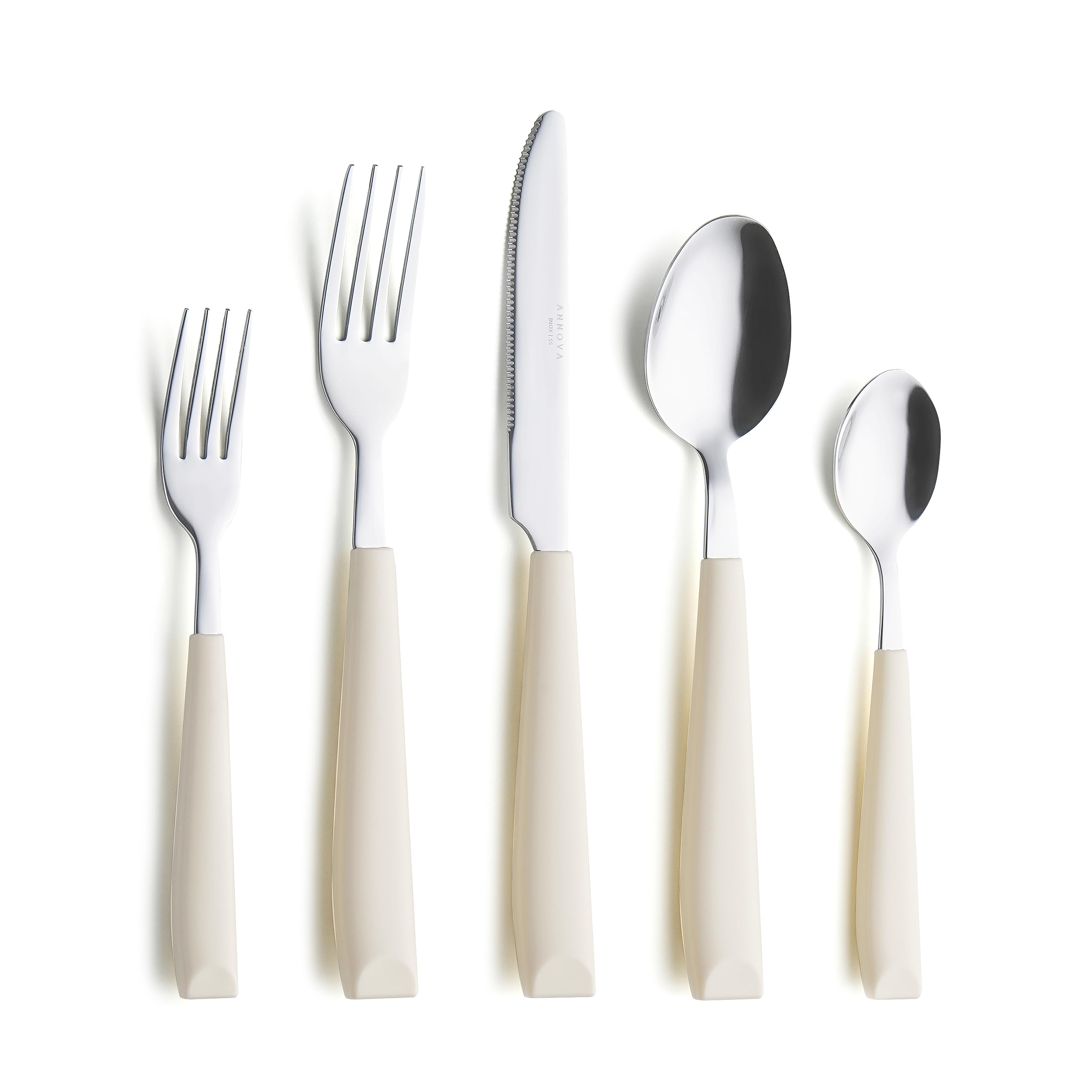 Photo 1 of (missing pieces) ANNOVA Silverware Set Stainless Steel Colorful Handle Tableware Kitchen Flatware Set Utensils