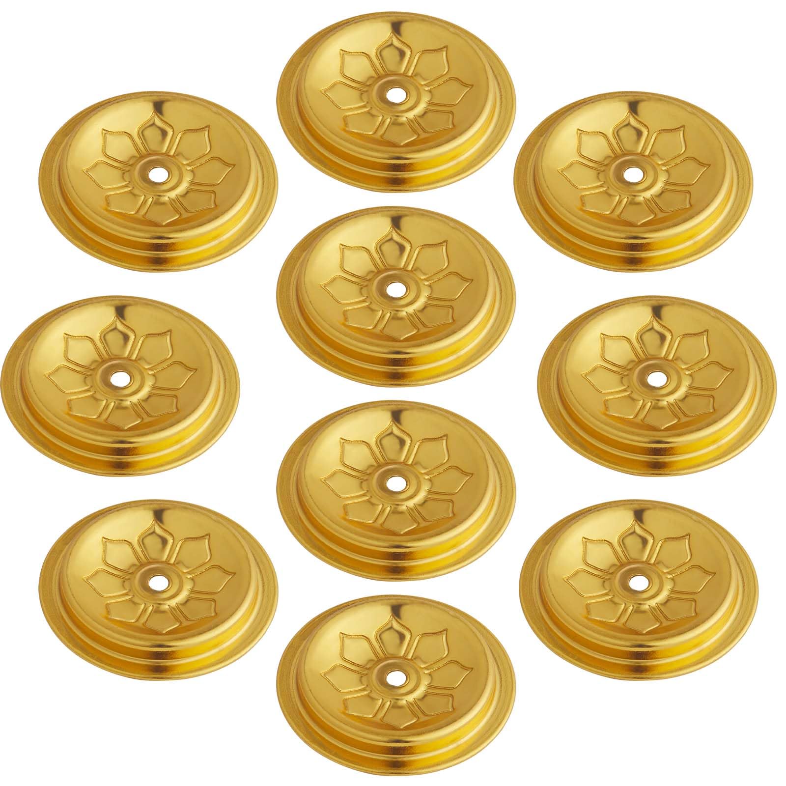 GORGECRAFT 10Pcs Metal Floating Wick Ghee Oil Lamp Disc Holder Candle Float Stand Rack Replacement Table Centerpiece Worship Tealight Wick Centering Devices Buddhist Supplies for Temple Kerosene Fuel
