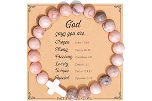 Kunniakir Christian Gifts for Women, Christmas Cross Bracelet for Women, Inspirational Religious Gifts for Mom, Grandma, Daughter, Granddaughter, Friends, Sisters, Encouraging Faith Jesus Jewelry