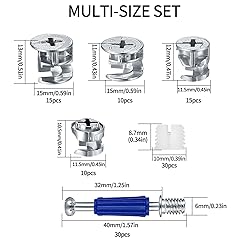Cam Lock Nuts and Cam Screws, 110 Pcs Cam Locks for