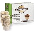 HERISUN 300 Count Disposable K Cup Filters, Coffee Filter Paper for Keurig Brewers Single Serve 1.0 and 2.0, Use with Resusable K Cup Pods (Unbleached Natural)
