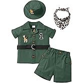 IMEKIS Baby Boys Girls 1st Birthday Outfit Jungle Safari Animals Top Shorts Bandana Hat Sets Cake Smash Photo Shoot