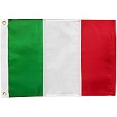 FRF FLAG Italian Flags 12x18 Inch, Sewn Stripes Small Italy Flag for Boat Outdoor Heavy Duty, for ATV, UTV, and Golf Cart, with 2 Brass Grommets