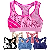 Alyce Ives Intimates Seamless Girls Sports Bra, Pack of 6- Racerback Training Bras for Girls