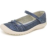 JBU Women's Ramy Mary Jane Flat, Navy Shimmer, 7.5