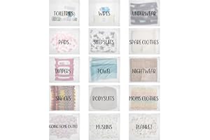 AGROMUSK 15 Pack Hospital Bags for Labor and Delivery,11 x 14 Inch Maternity Hospital Bag Essentials for Mommy Dad Newborn Baby,Diaper Bag Organizing Pouches Pre Packed Bag First Time New Mom Must Haves